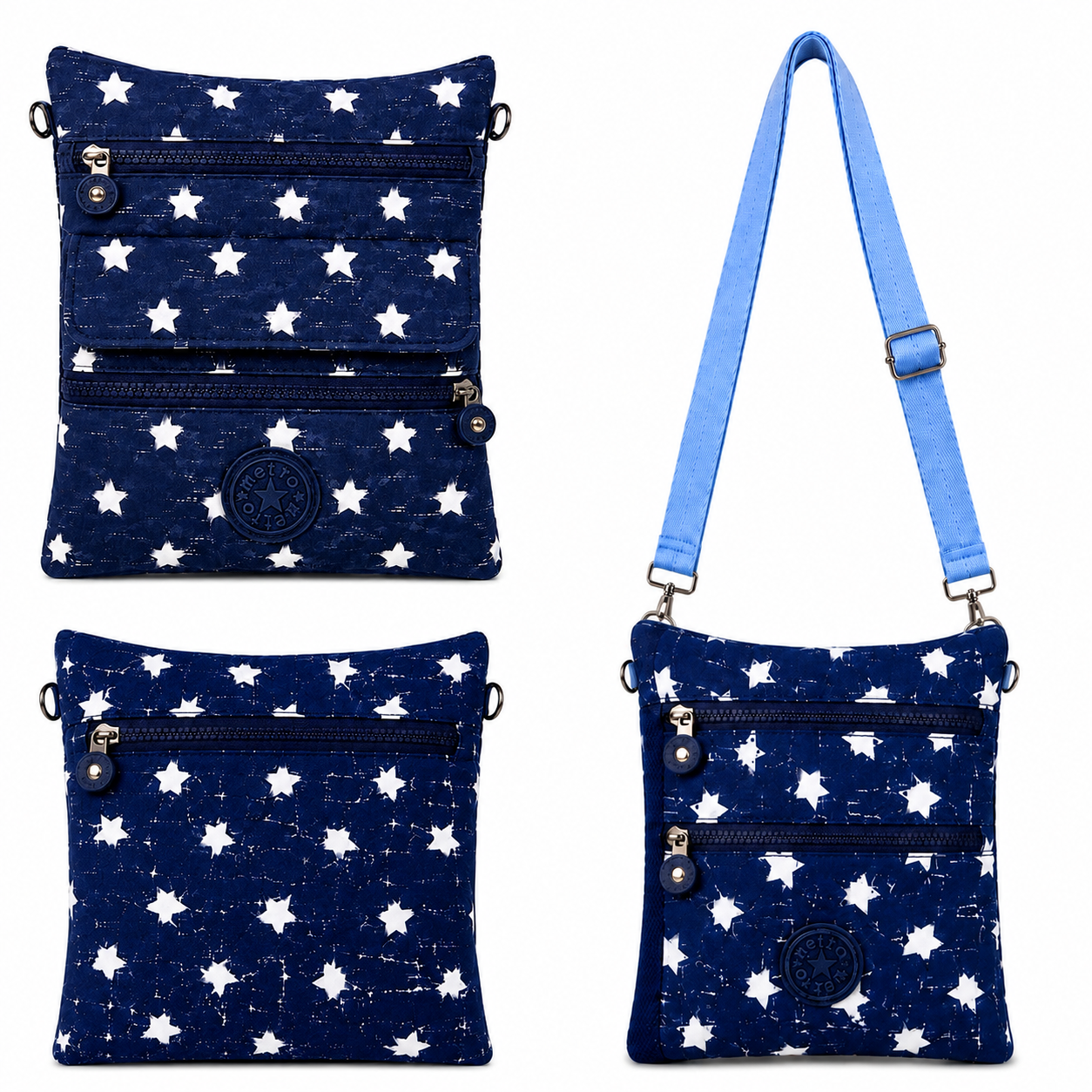 (image for) LL-46P NAVY STAR RND X-BODY BAG WITH ADJUSTABLE STRAP